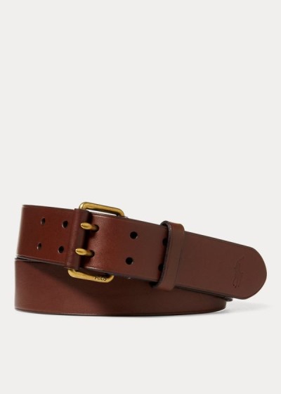 Men's Polo Ralph Lauren Double-Prong Leather Belt | 168724QET